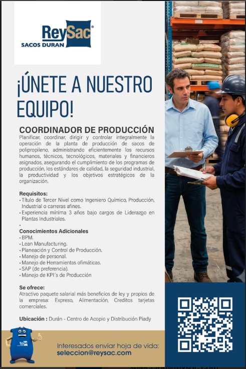 Coordinador de Producción — ReySac